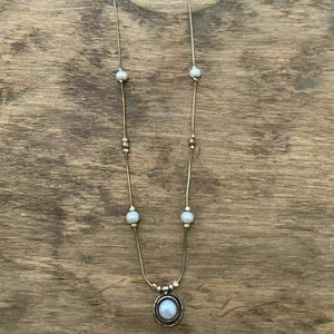 Sterling Silver 925 Necklace w/ Cultured Pearl 18” Chain Israel 925 Stamped
